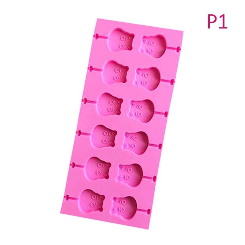 1Pc Reusable Silicone Lolly Mold Set With 12pcs Lolly Sucker Sticks Candy Mold Sucker Molds And Chocolate Hard Candy Mold