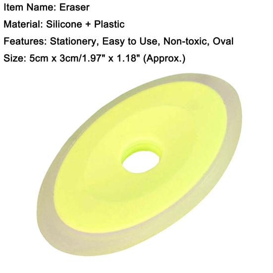 Eraser Lightweight Elliptical shape Silicone Oval Soft Pencil Mark Eraser for School