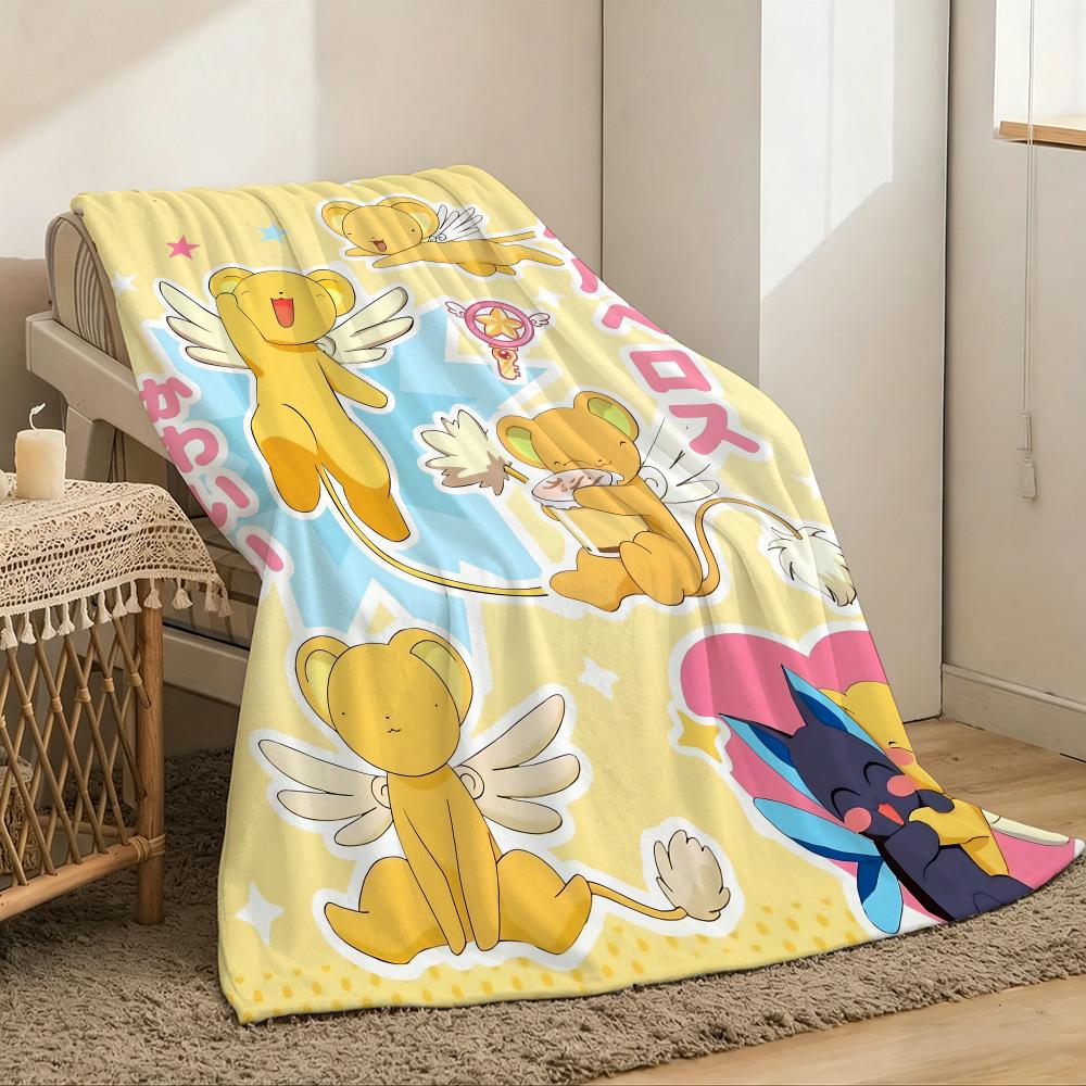 Cardcaptor Sakura Throw Lightweight 240g Flannel Blanket Soft Skin-friendly for Summer Cooling