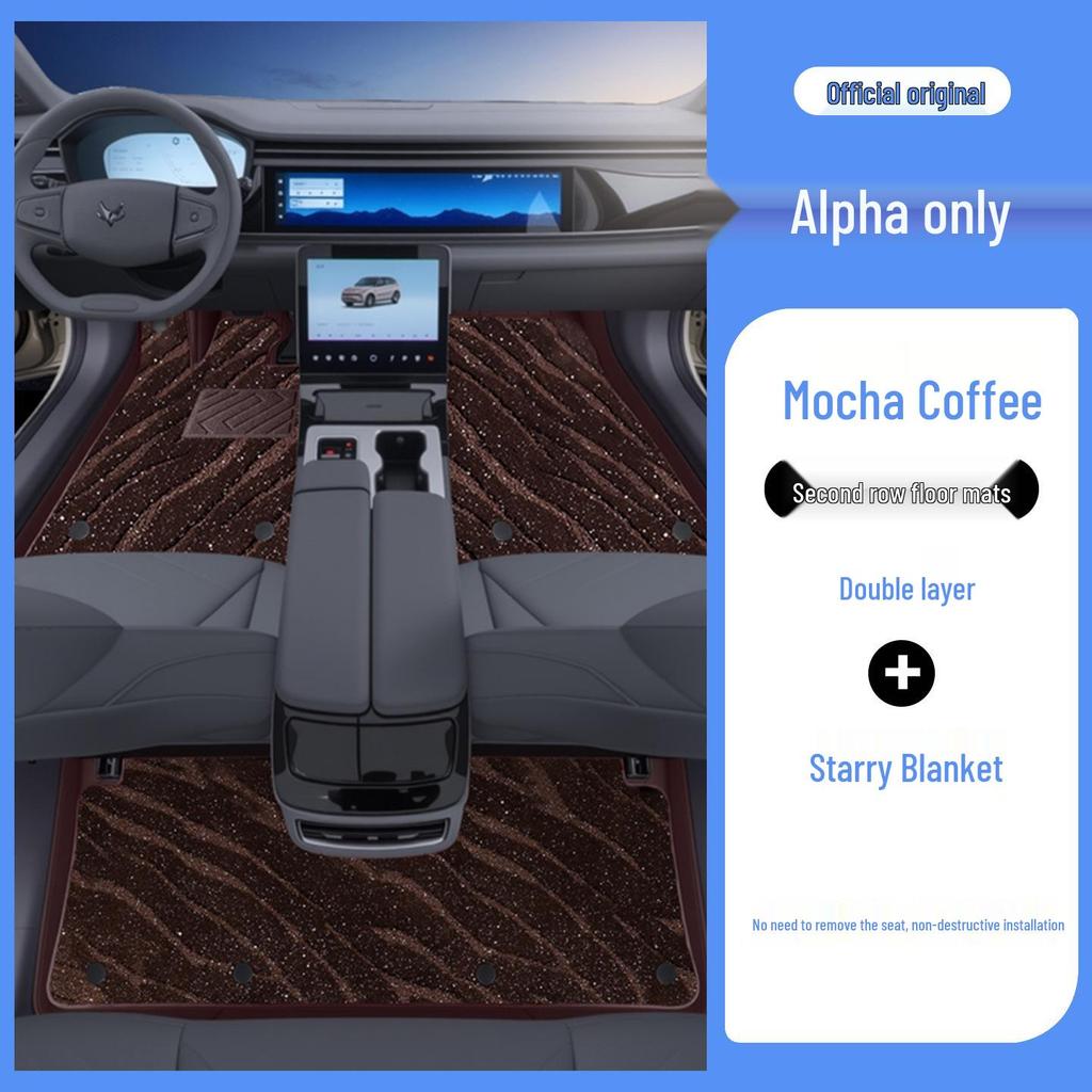 Eco-Friendly Leather Floor Mats for Jihu Alphard T6: Full-Coverage Interior Protection and Modification.