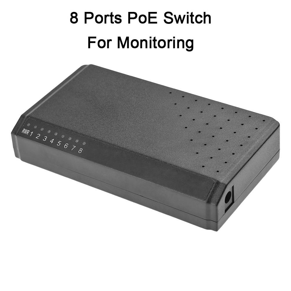 8 Ports Poe Switch 6 Ľ2 Poe 10/100M Ethernet Power Over Without Power Adapter For Camera's security Monitor