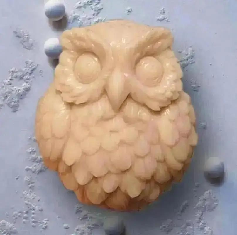 Creative Design Owl Shaped Silicone Mold 3D Owl Cake Mold Handmade Diy Kid Cake Decor Home Kitchen Baking Mould Random Color