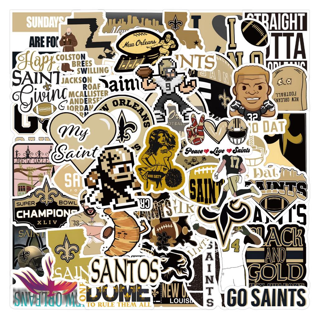 100 New Orleans Saints Graffiti Stickers Notebook Skateboard Suitcase Waterproof Stickers