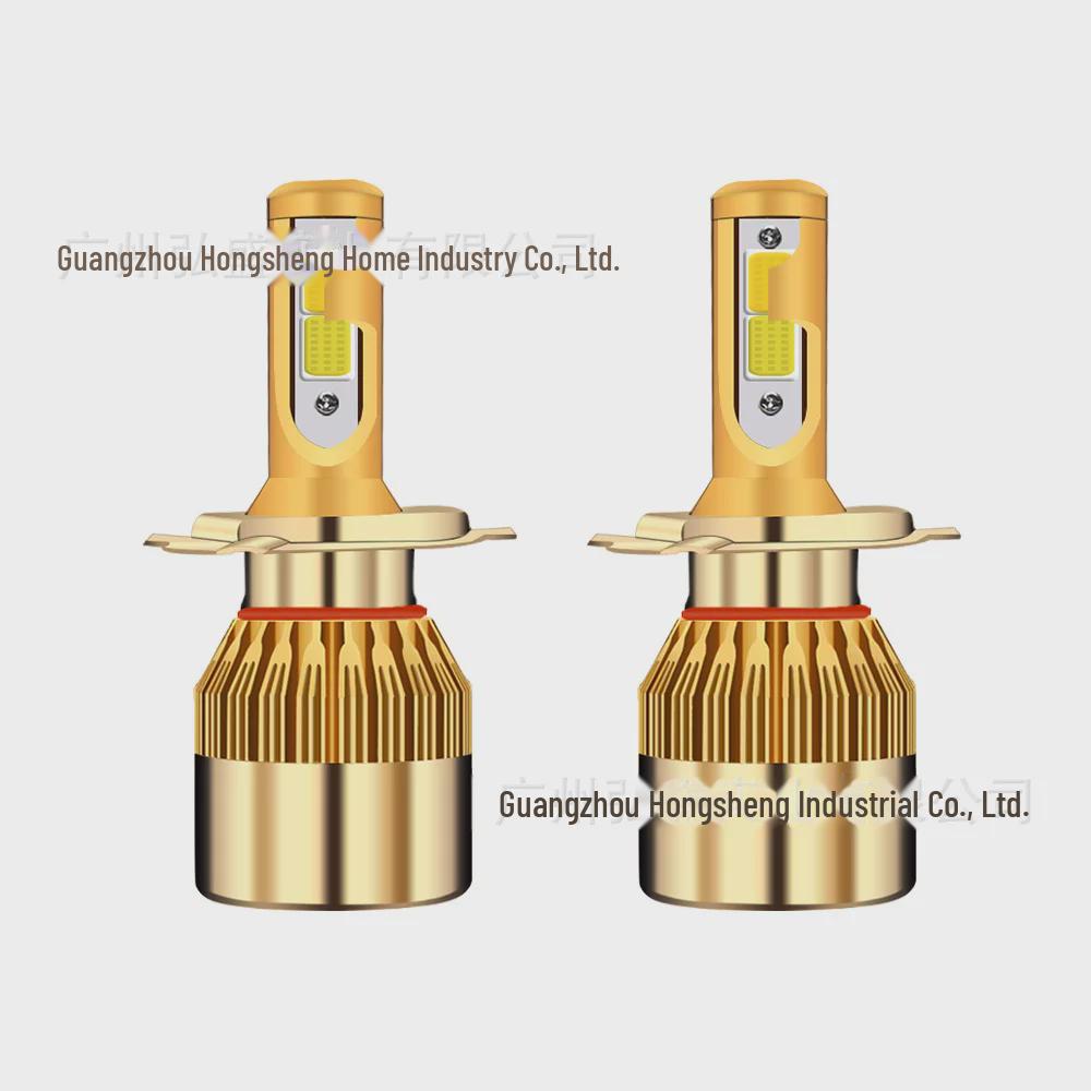 Dual Color LED Headlights C6: H7, H8, H11 Yellow & White for Car High/Low Beam Modification