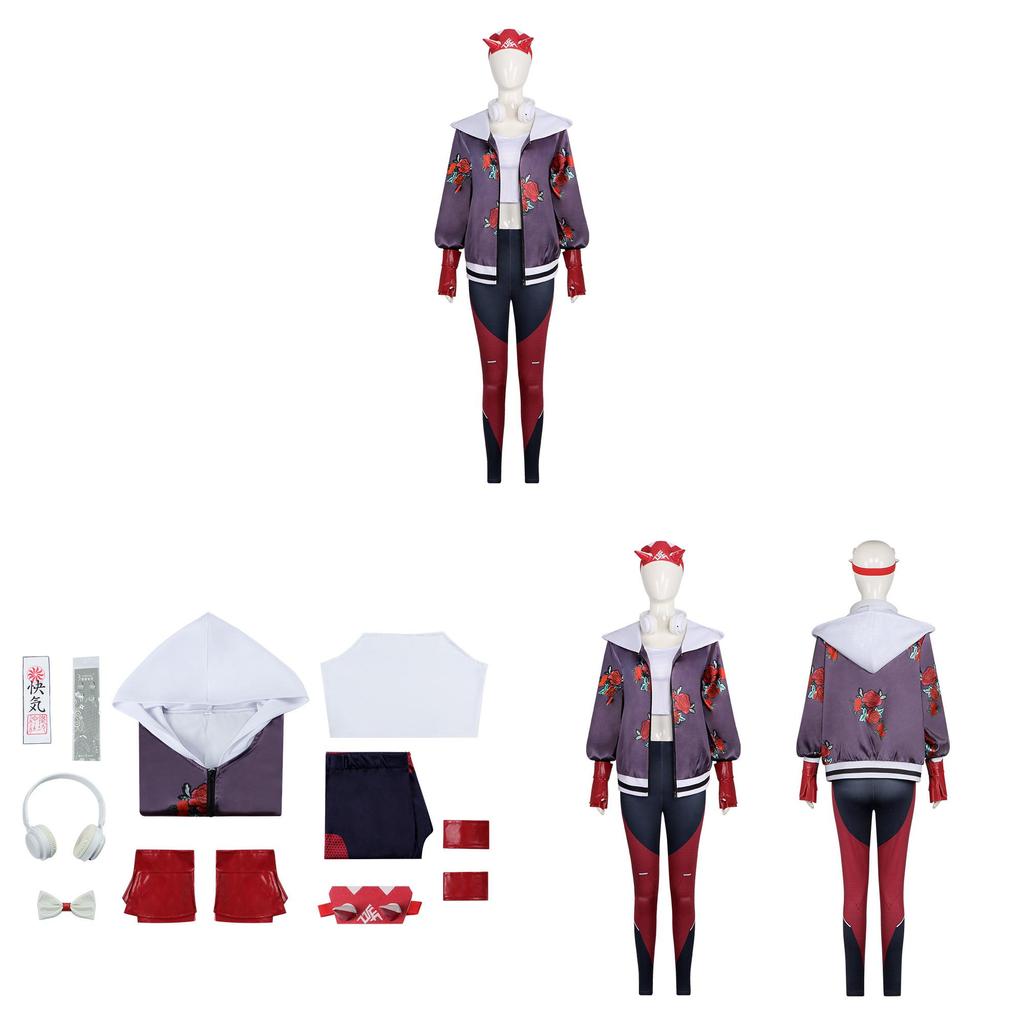Overwatch Kiriko Cosplay Costume For Women With Soft Velvet Material For Halloween And Anime Conventions