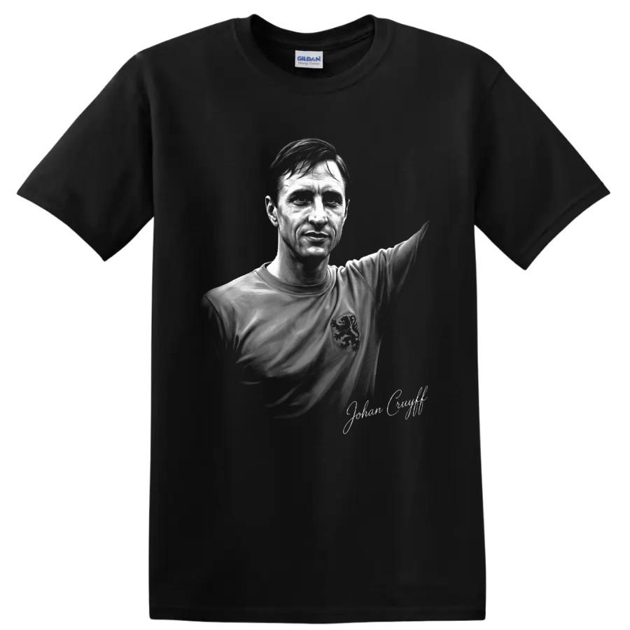 Johan Cruyff Soccer Player Portrait T Shirt Vintage Football Legend Tee Gift