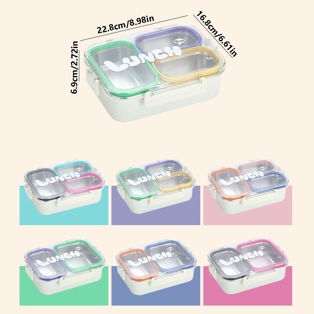 Sealed Design Portable Food Container Food Grade Divided Lunch Plate  Outdoor Activities