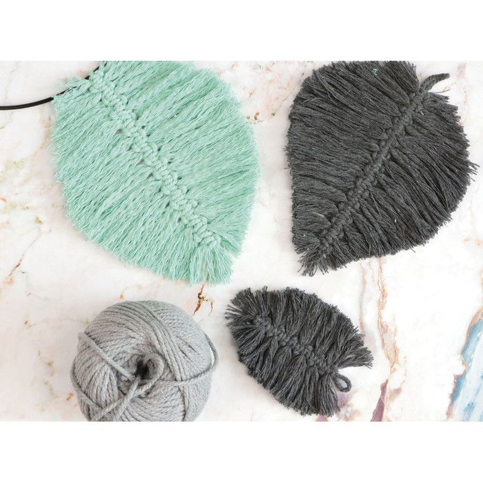 Fil en coton pour macramé - GRAINE CREATIVE - Gris clair - 2,5 mm - 80 m - 200 g