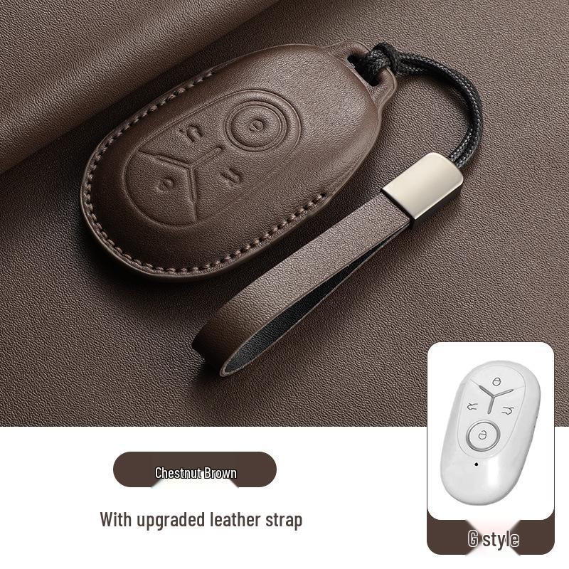 Premium Leather Key Cover for Geely Xingyuan 25 New Wish Dream Edition - Car Key Protection Bag