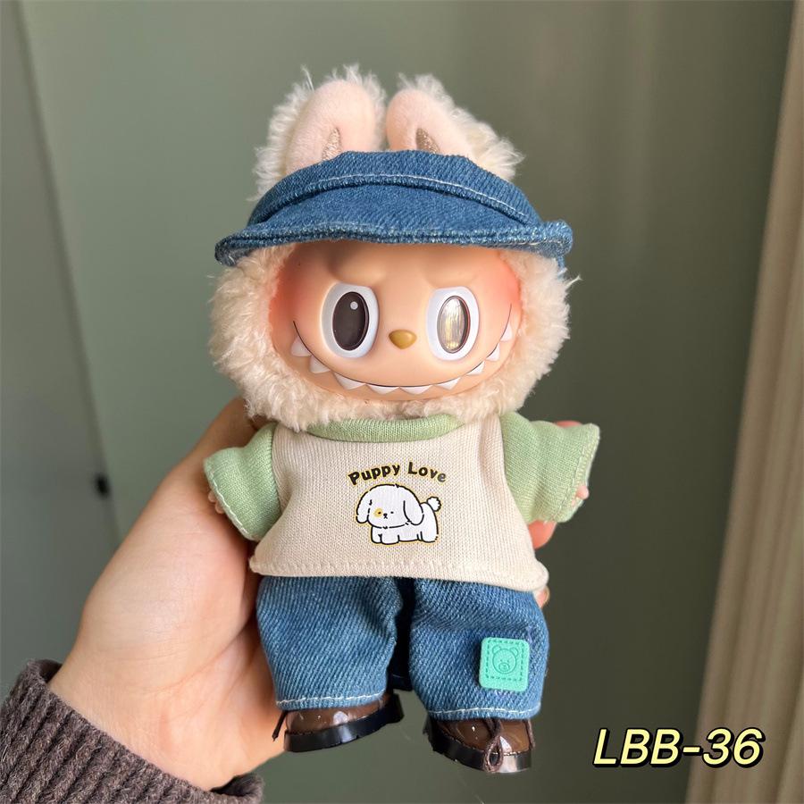 (No Doll)17cmLabubu Doll Clothes Figurines Can Be Worn and Dressed As Plush Toy Clothes