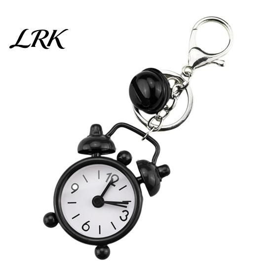 Alarm Clock Key Ring Keychain Pendant with Built-In Micro Clock, Holder for Commuters Students And Travelers, Sturdy Iron Design Portable Timekeeping