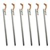 PolariSign Titanium Pegs 20cm/24cm/30cm 4/6/8-Pack - with Reflective Rope (30cm, 6-Pack)