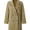 JZ ANNACOL Women's Retro Wool Double-breasted Mid-length Coat