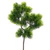 Green Leaves Artificial Pine Branch Handmade Craft Realistic Design Fake Pine Leaves Plastic Material Green Color