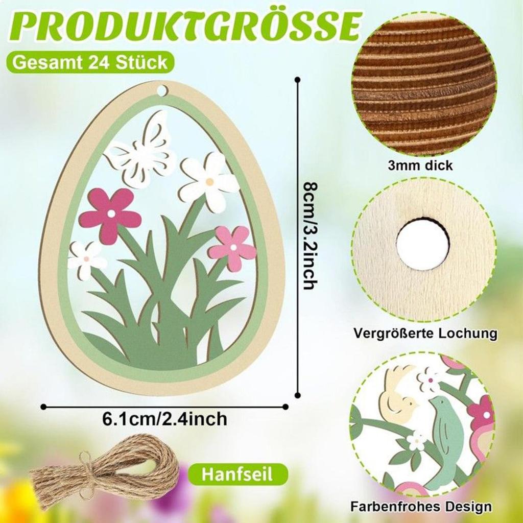 Easter Ornaments For Tree Spring Tree Decor Party Supplies Spring Easter Wooden Ornaments For Indoor Outdoor Home Farmhouse