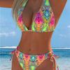 1011 New Bikini Two-piece Chest Swimsuit Printed Swimsuit
