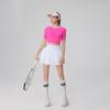 Women's 2025 Summer Slim Fit Casual Tennis & Badminton Outfit: Short Sleeve Tulip Top and Skirt Set
