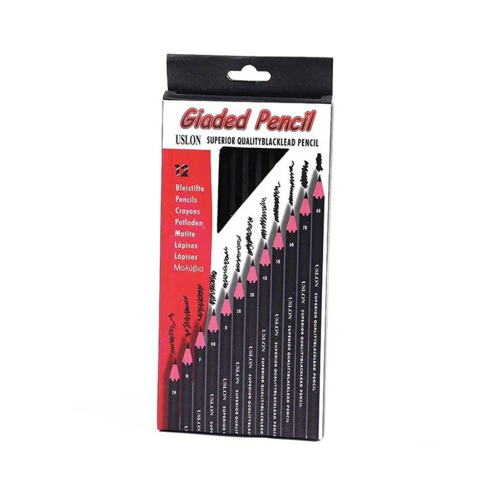 2H-8B Wooden Lead Pencils Graphite Shading Drawing Pencil Artists Sketch Pencil  Art Supplies