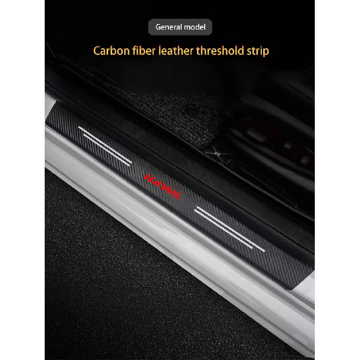 Carbon Fiber Car Door Sill Strip Anti-Scratch Protective Edge Guard For Haval Jolion H6 M6 Dargo Raptor F7 H7 H9 F5 H8 H4 Interior Mirrors 6