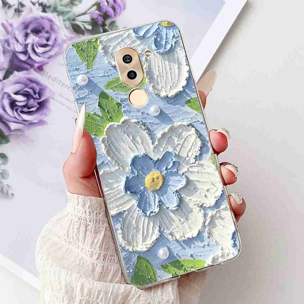 For Huawei Honor 6X BLN-AL10 Case Cute Cartoon Painting Soft Silicone TPU Cover For Honor 6X 6x BLN-L21 5.5" Popular Cats Shell