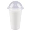 Disposable Transparent Pearl Milk Tea Cups with Flat Lids