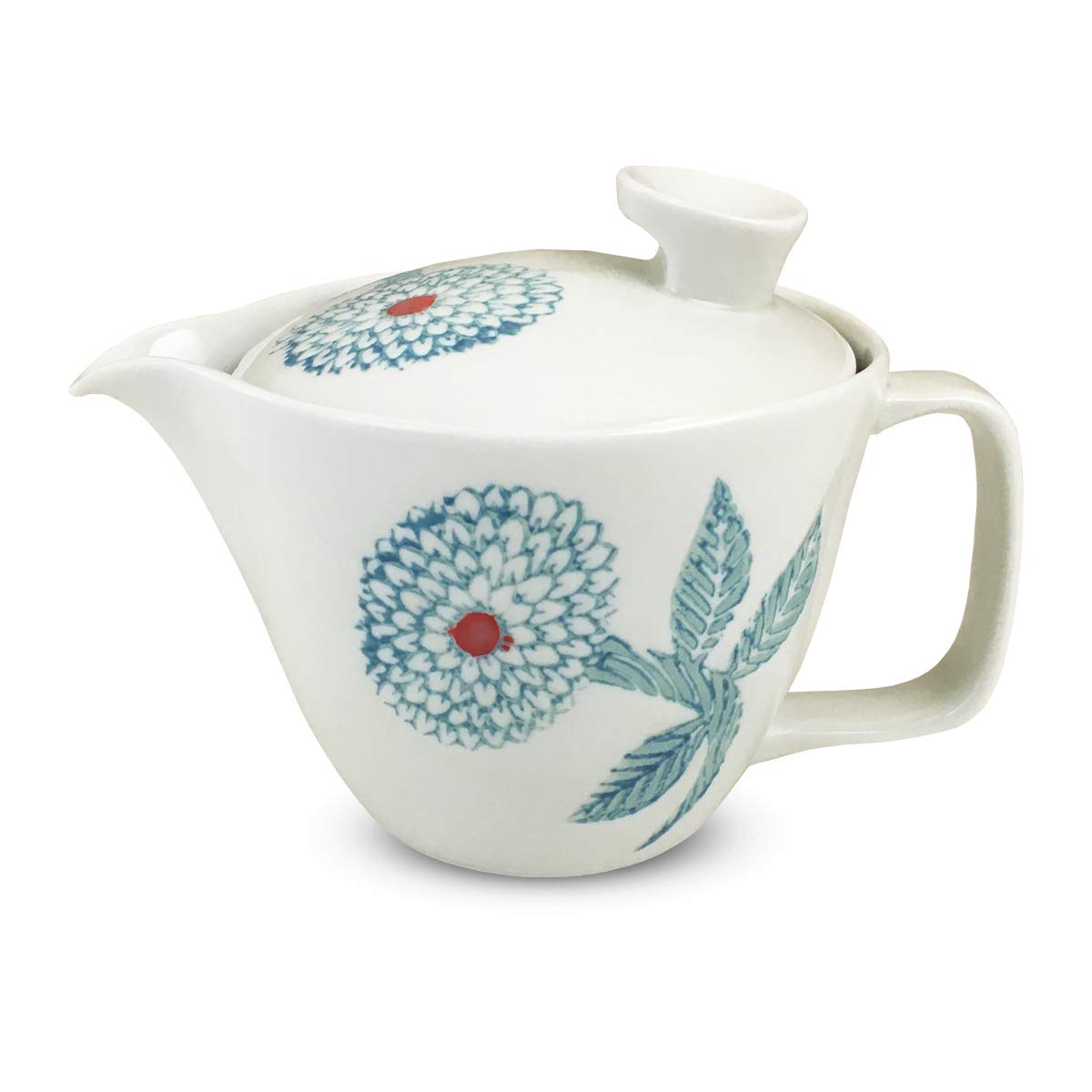 

Kunzan Kiln Teapot with 240ml for Hasami Made in Dahlia Blue J-kitchens Strainer, Capacity, 1-2 People, Ware, Japan,