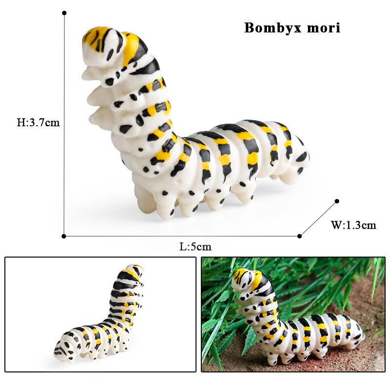Oenux Wild Insect Animals Model Mantis Grasshopper Butterfly Bee Beetle Action Figures PVC Science Education Collection Kid Toy