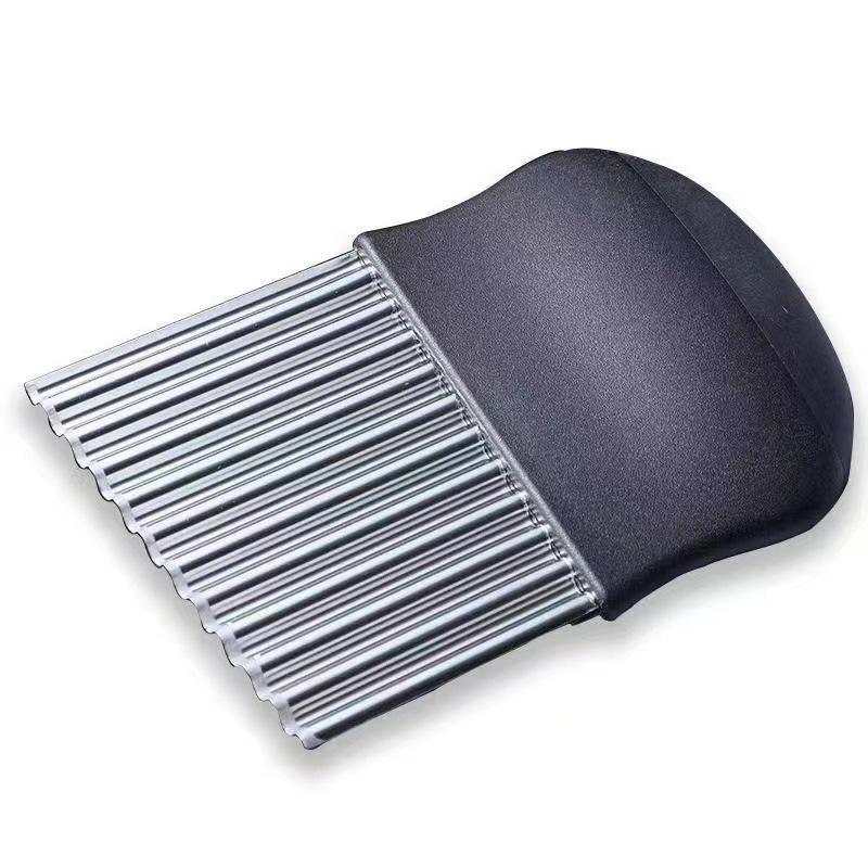 Stainless Steel Wavy Potato and Vegetable Slicer - Wolf Tooth French Fry & Waffle Cutter.