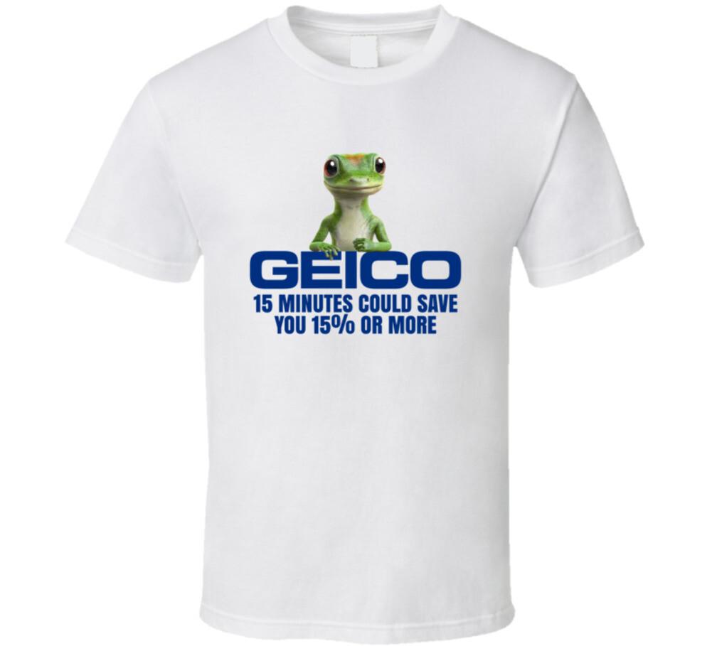 15 Minuten könnten Ihnen Geico Merkwürdigster Werbeslogan T-Shirt Herren Damen T-Shirts Top retten