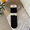 Lady Spring and Autumn Vertical Strip Cake Edge Boneless Drum Stack Socks
