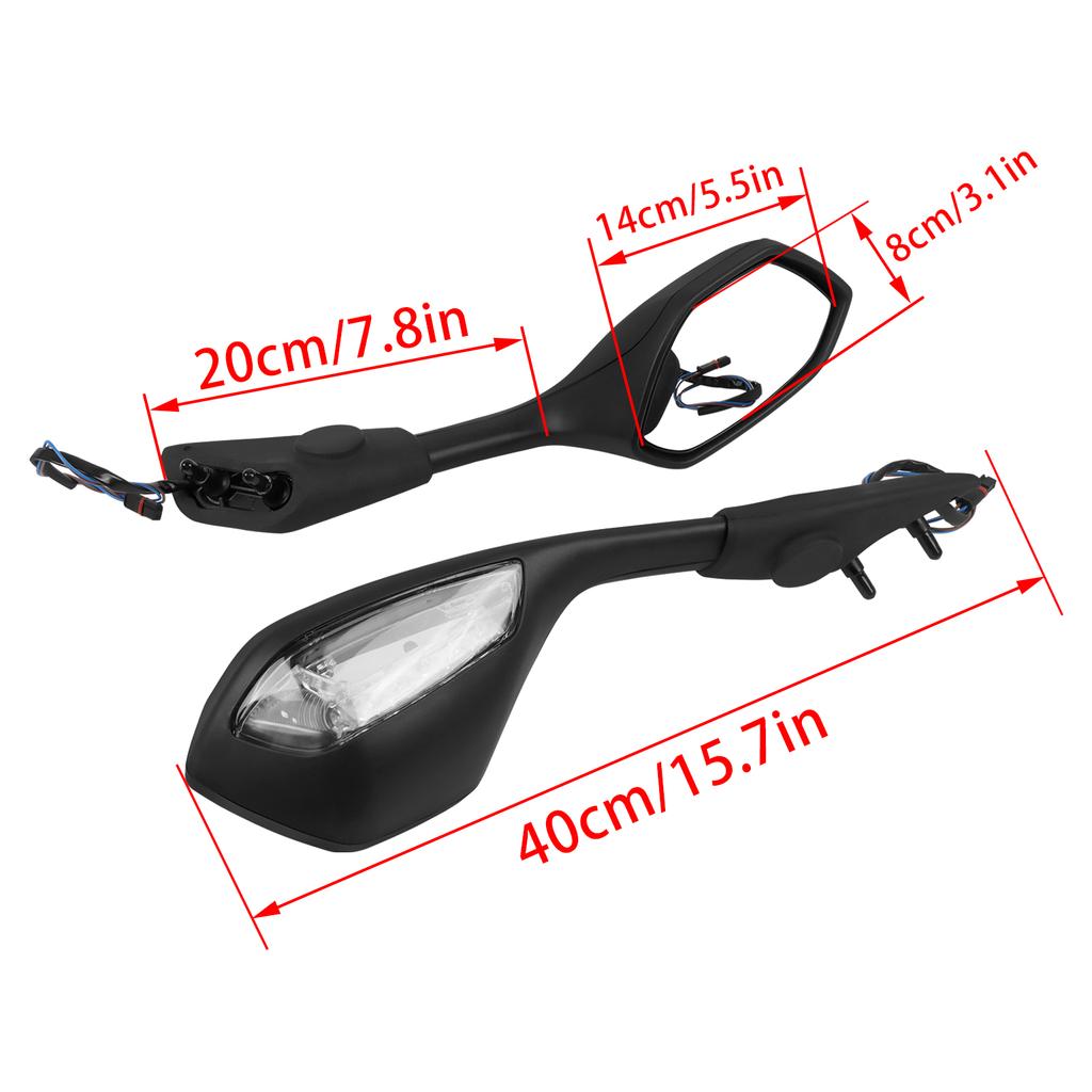 For BMW S1000RR S1000 RR S 1000 RR 2019-2023 2022 Motorcycle Rearview Mirrors With LED Turn Signals Light Rear View Side Mirror