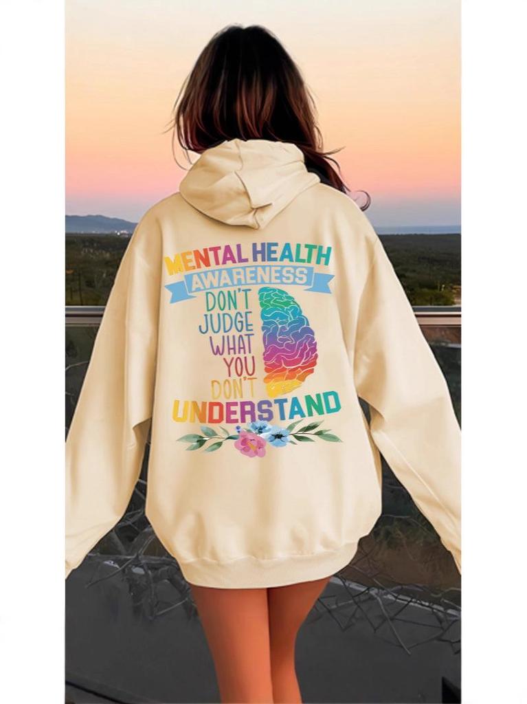 Plus Size Mental Health Awareness Pullover Hoodie