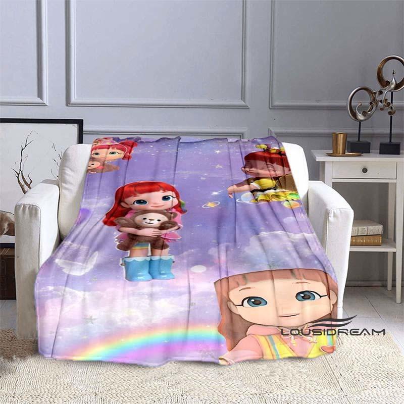 Cartoon Series Rainbow Ruby Children's Blanket Lulu and Bear Cute Blanket Intelligence and Adventure Blanket Photo A-1