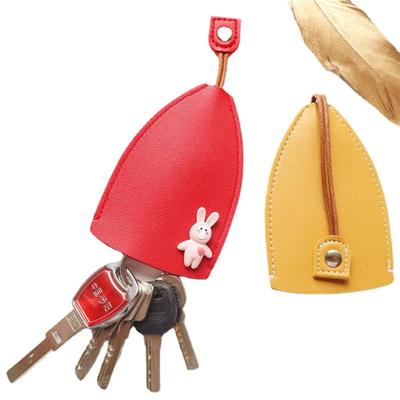 Pull Type Key Bag PU Leather Key Wallets Housekeepers Car Key Holder Case Keychain Pouch