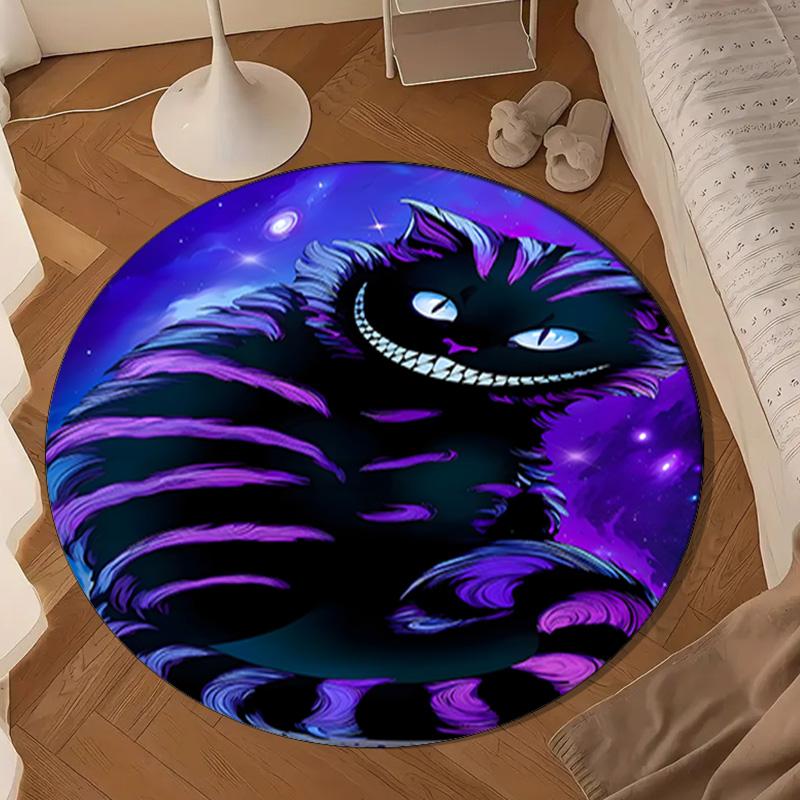 1PC WonderlCat Fantasy Round Rug for Livingroom,Bedroom, Palyroom, Chair Rug, Area rug, Circle Carpet, Large Size Fan Christmas gift