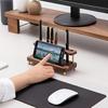 Multipurpose Wood Office Organizer Pen Holders and Mobile Stand Pen Storaging Rack Wood Texture Suitable for Office