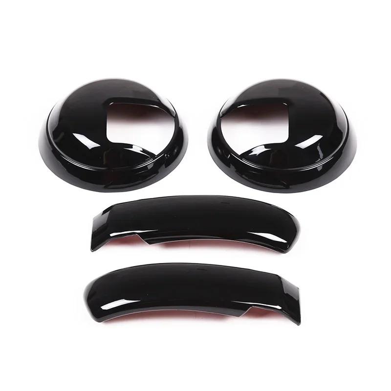 For Fiat 500 2010-2024 ABS Carbon Fiber Car Ide Handle Panel Frame Cover Trim Sticker Interior Car Accessories
