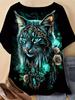 Summer Women 3D Printed Cat T-Shirt Cute Graphics Short Sleeves Tops Casual Fashion Tees O-Neck T-Shirts Oversize Woman Clothes