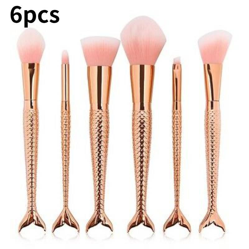 Mermaid Makeup Brush Set Foundation Eyeshadow Brushes Cosmetic Durable Tool