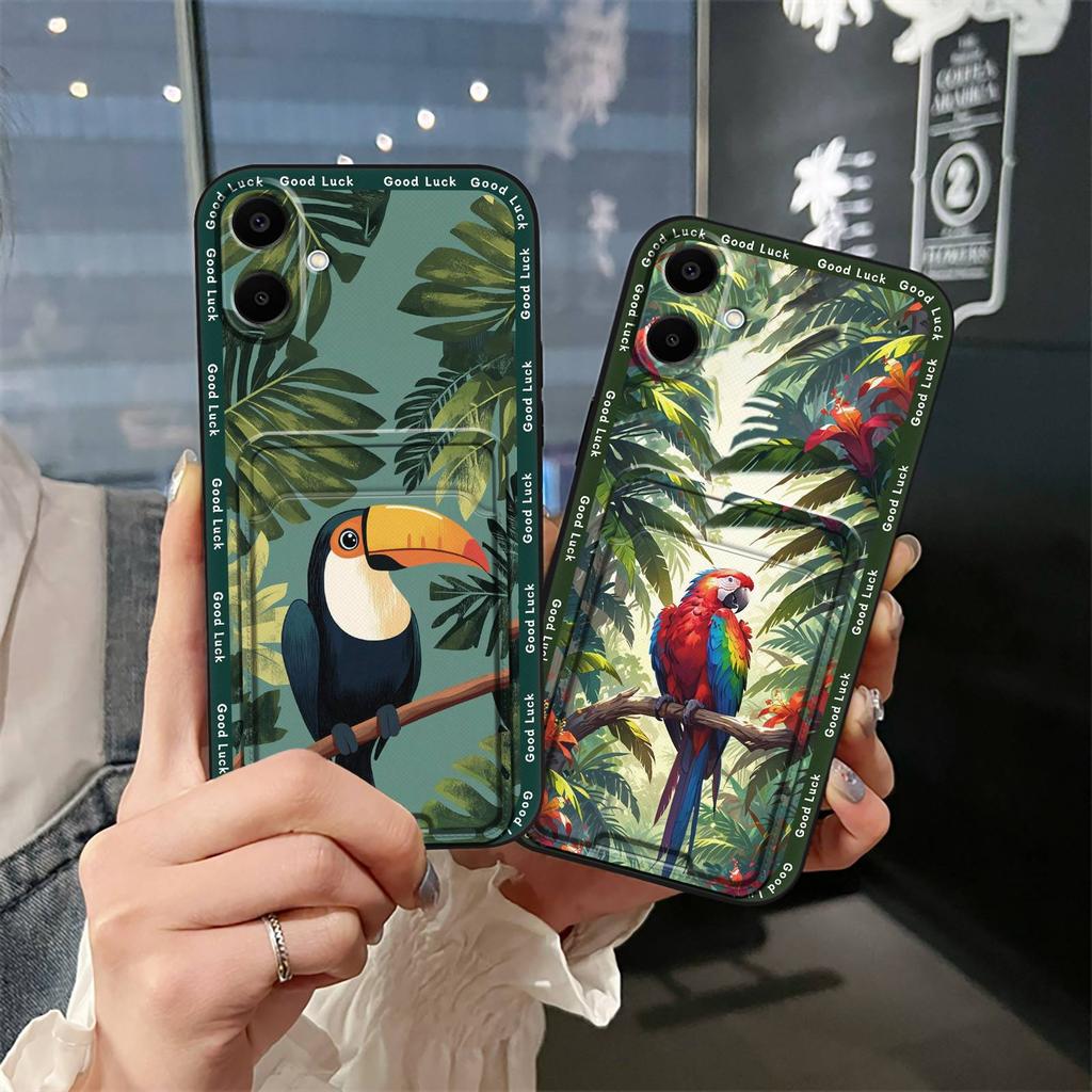 Card Bag Anti-knock Phone Case For Samsung Galaxy A06/SM-A065F/M Anti-dust TPU Cover Graffiti Card Slot Silicone Durable