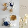 Preserved Flower Hair Ornament with Braided Mizuhiki and Gold Leaf for and Japanese Clothing [Bria] Coming-of-Age Ceremonies, Graduations, Weddings,