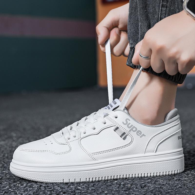 Zapatos Blancos Hip Hop Para Hombre Zapatillas de Cuero de Verano