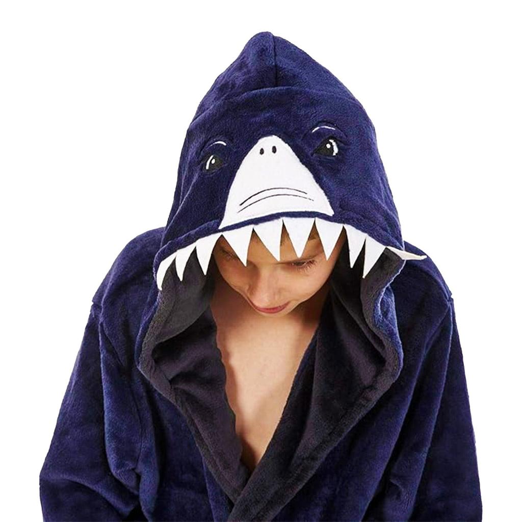 Keanu Childrens/Kids Shark Dressing Gown