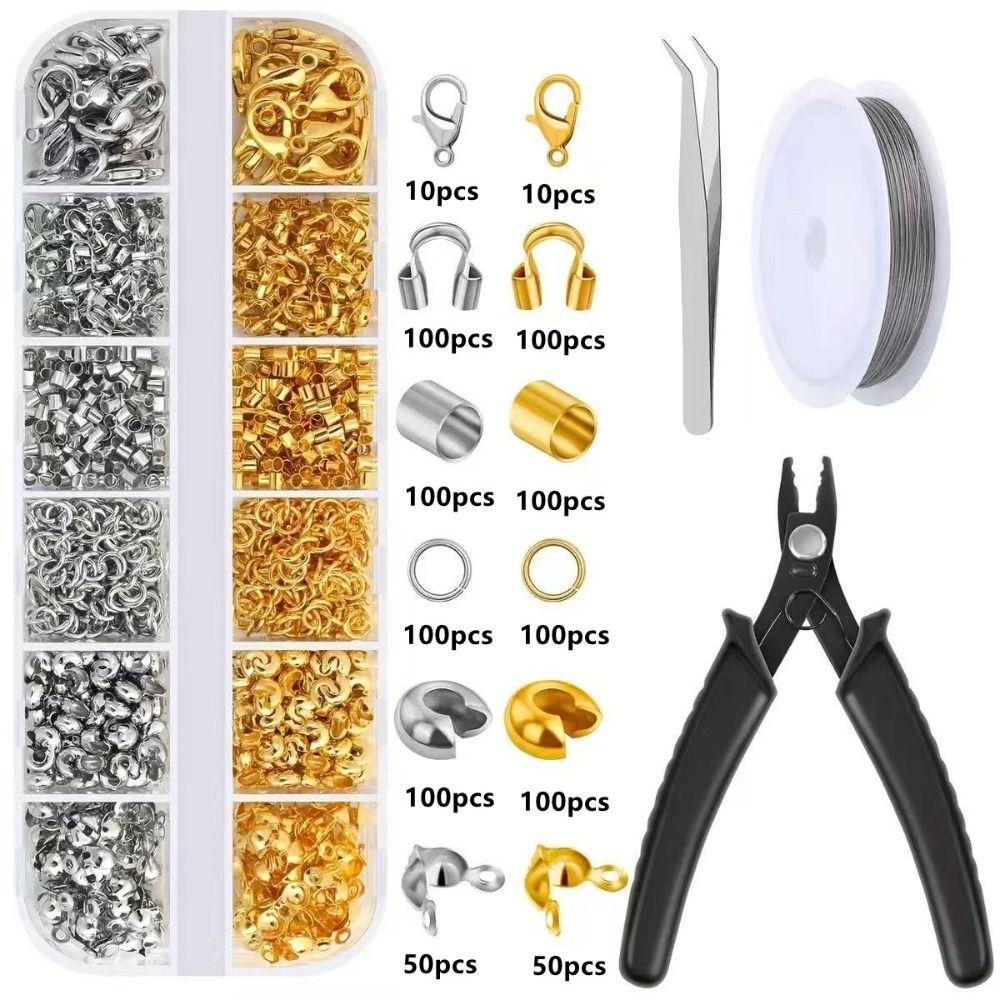 DIY Jewelry Making Supplies Kit 6/12 Grids Jewelry Accessories Set Jewelry Findings Set Bracelets