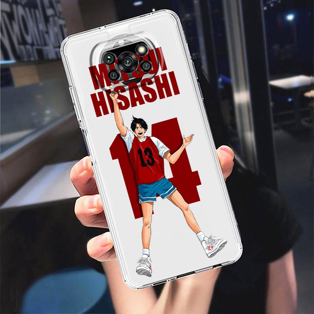 

Аниме Slam Dunk Boy для Xiaomi Poco X5 X3 Pro X4 F4 F3 GT M5 M5s M4 M3 C55 C50 C40 5G прозрачный чехол для телефона Poco F3