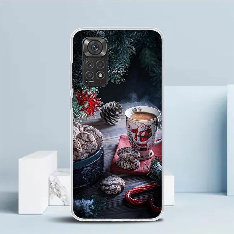 Winter Coffee Christmas Phone Case For Xiaomi Redmi Note 15 14 14S 13 12S 12 Pro Plus 11S 11 11T 11E 10S 10 + Soft TPU Back Cove