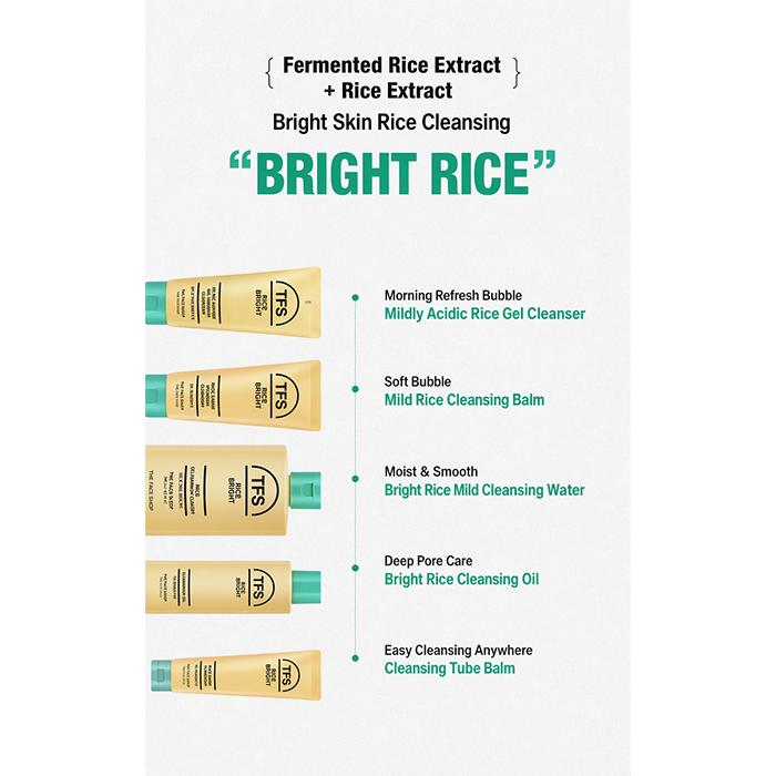 THE FACE SHOP Rice Bright Cleansing  Gel Foam / Foam Cleanser / Tube Balm / Cleansing Water / Cleansing Oil (20 Options) - DAISO