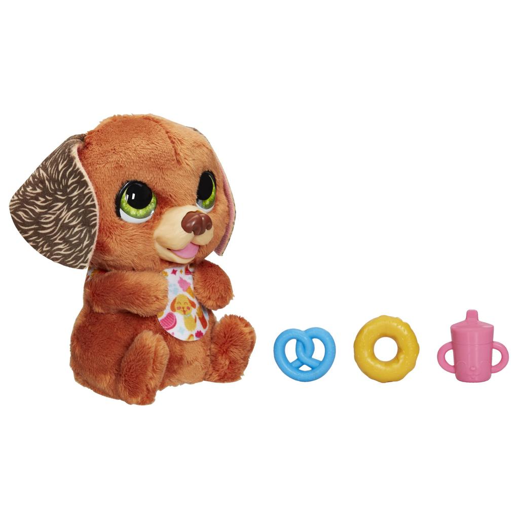 Hasbro FurReal Chci svačinu! Miminko štěně, Animatronická plyšová hračka, Interaktivní mazlíček, který reaguje na hlas a zvuk, Pro děti od 4 let (F6798) Autentický