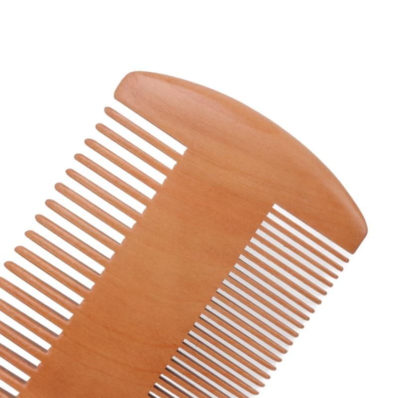 Wooden Baby Hair Brush And Comb Set Wool Brush Double Edged Comb For Baby Shower Newborn Hair