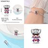 New 100% Copper Original Magic Cat Beaded Rabbit Charms Fit Pand Bracelet Diy Jewelry Making Women Halloween Gift